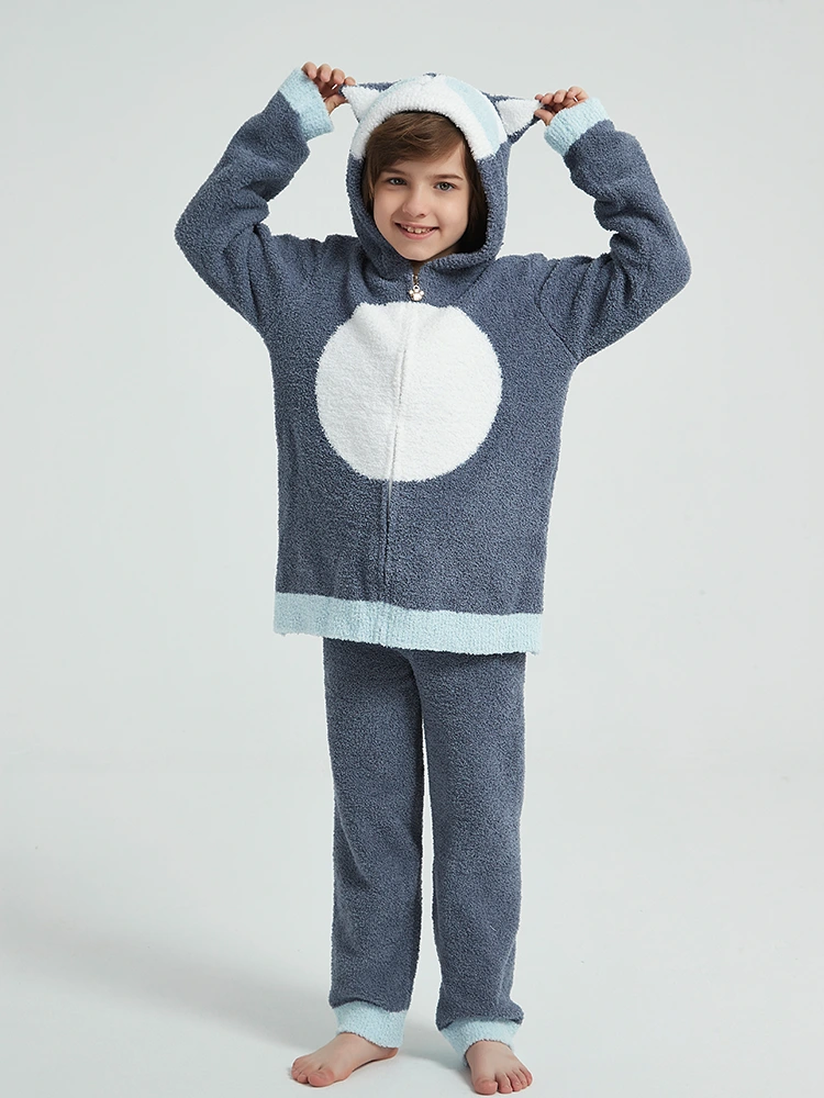 Gutter høst og vinter fleece pyjamas