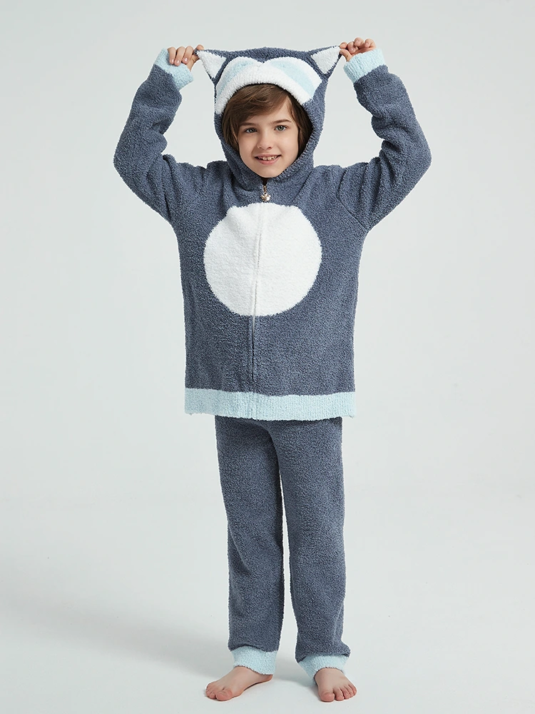Gutter høst og vinter fleece pyjamas